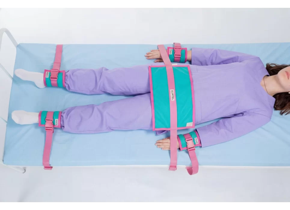 Комплект ремней для фиксации конечностей с фастексами для рук, ног, туловища, груди
